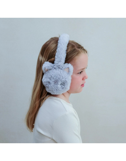 Kitty Cat Earmuffs Grey 3
