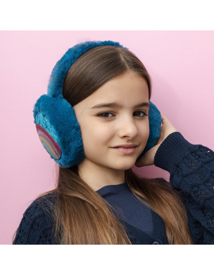 Rainbow Earmuffs Teal 2