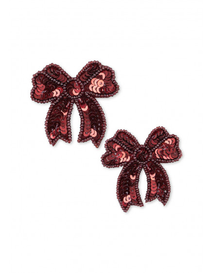 2 Pack Sequin Bow Hair Clip Rio Red 4