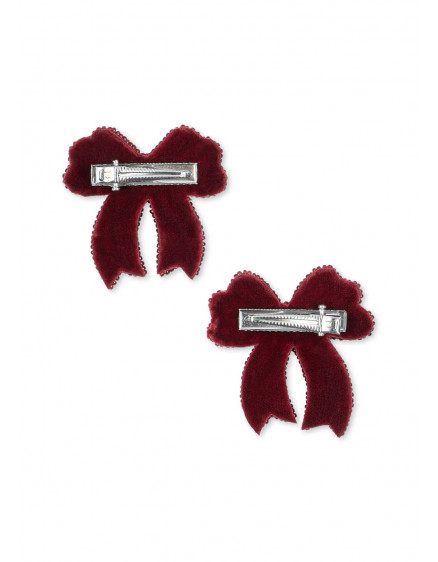 2 Pack Sequin Bow Hair Clip Rio Red 3
