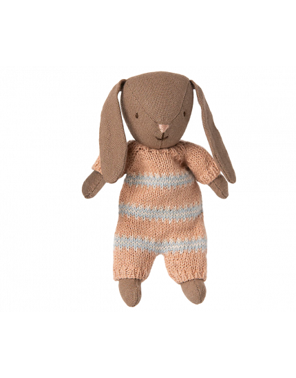 Bunny Micro Brown Dusty Rose Knitted Suit One Size