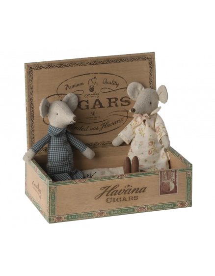 Grandma & Grandpa Mice in Cigarbox 8