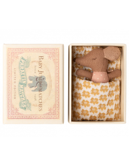 Sleepy Wakey Baby Mouse in Matchbox Rose One Size