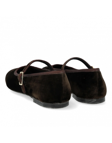 Mary Jane ballerina in soft velvet 3