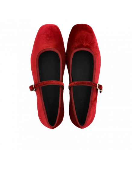 Mary Jane ballerina in soft velvet 4