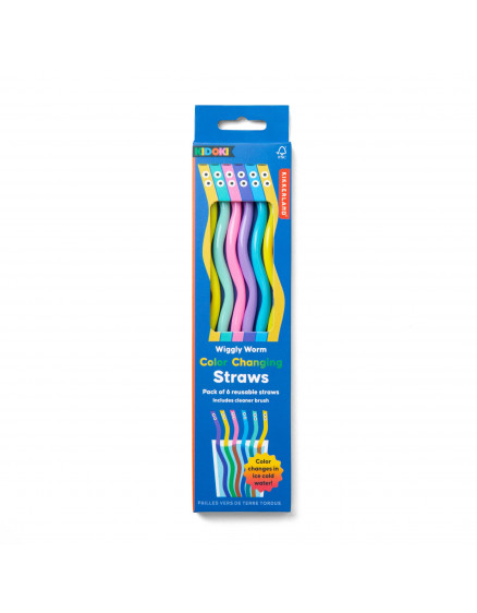 Kidoki Wiggly Worm Color Changing Straws 3