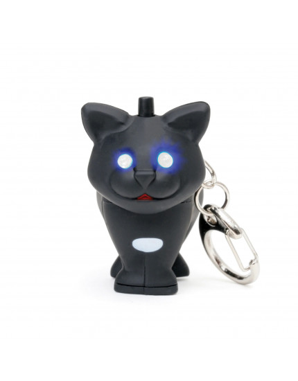 Cat LED & Sound Keychain One Size