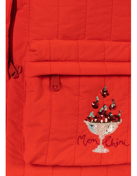 Juno Sequin Backpack Fiery Red 3