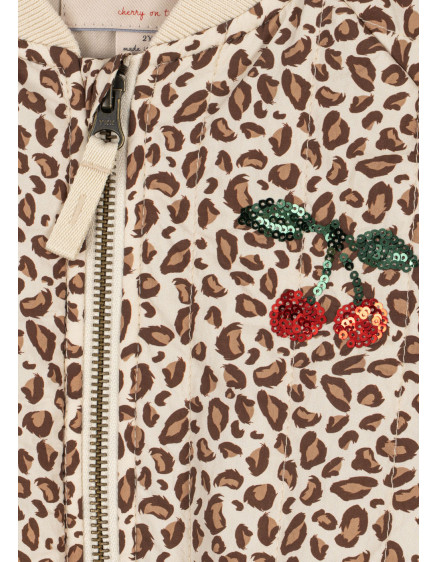 Juno Printed Sequin Bomber Leo 4