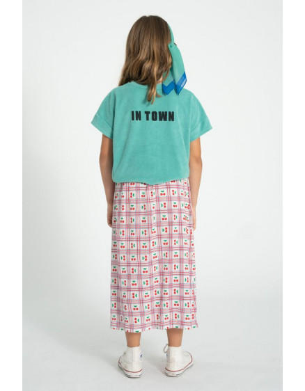 Long Skirt Ecru Cherries 3