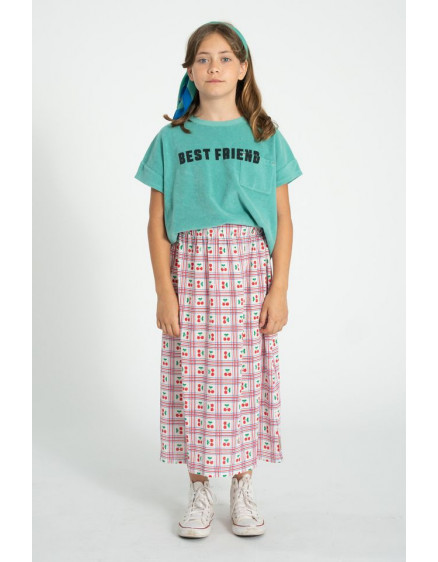 Long Skirt Ecru Cherries 4