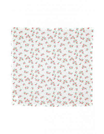 Bandana Ecru Red Flowers
