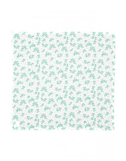 Bandana Ecru Green Flowers