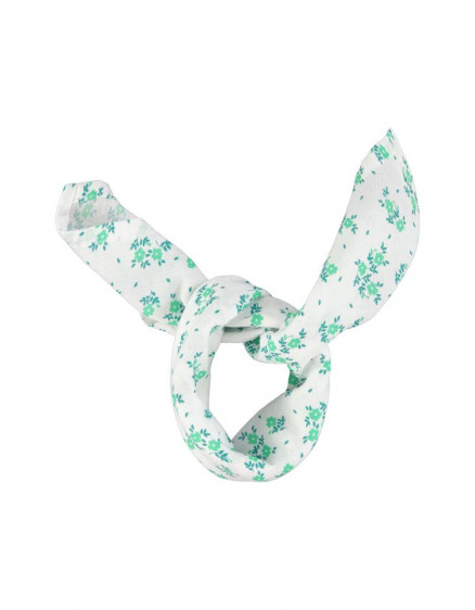 Bandana Ecru Green Flowers 4