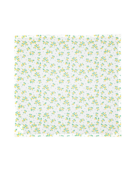 Bandana Ecru Yellow Flowers One Size