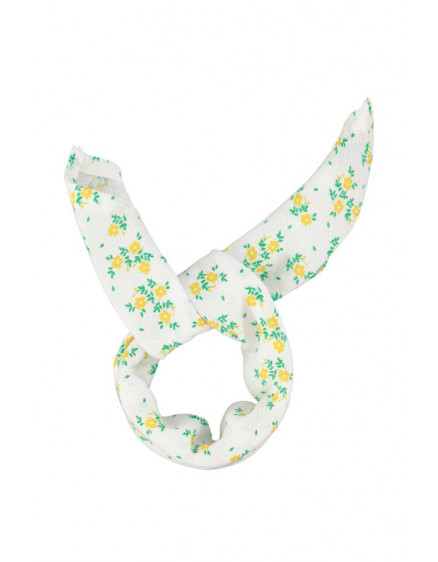 Bandana Ecru Yellow Flowers 3
