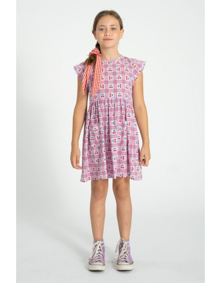 Scrunchie Red & Ecru Checkered 5