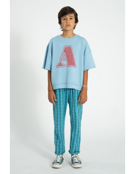 Unisex Trousers Blue & Green Checkered 7