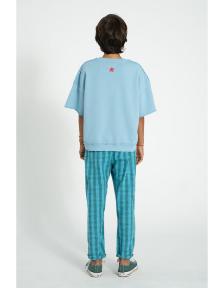 Unisex Trousers Blue & Green Checkered 6