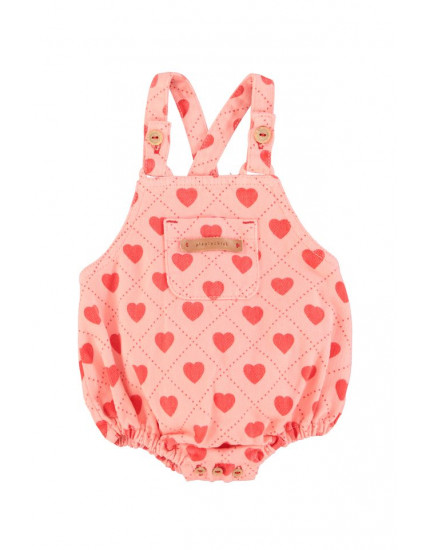 Baby Romper Pink Red Hearts