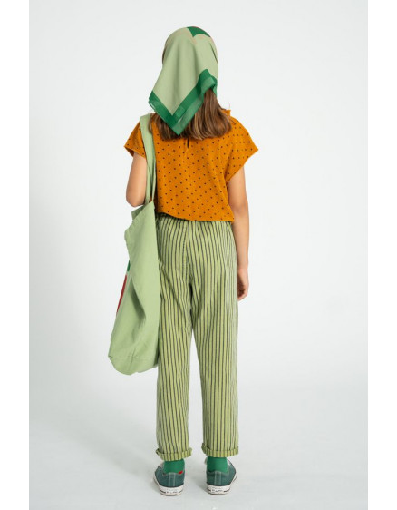 Unisex Trousers Green Indigo Stripes 4