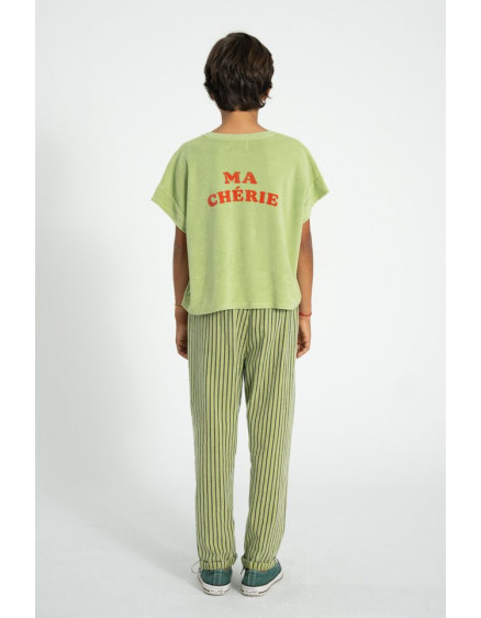 Unisex Trousers Green Indigo Stripes 6