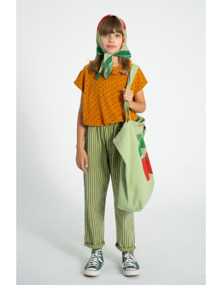 Unisex Trousers Green Indigo Stripes 5