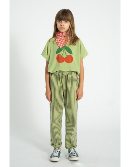 Unisex Trousers Green Indigo Stripes 3