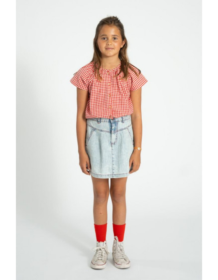 Short Skirt Blue Light Denim 5