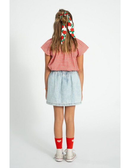 Short Skirt Blue Light Denim 4