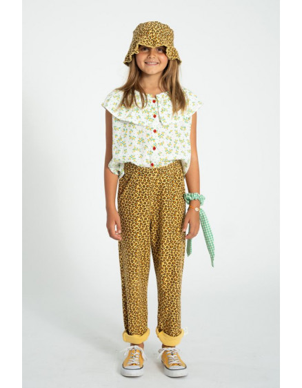 Trousers Mustard Animal Print 2