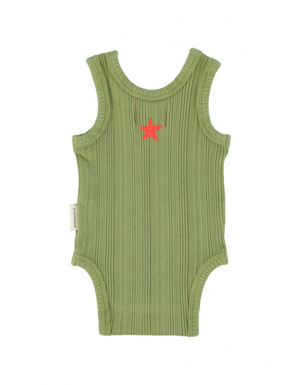 Sleeveless Bodysuit Olive Ice Cream Print 2