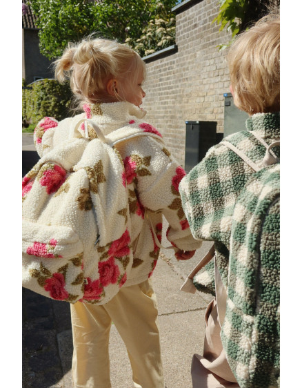 Jody Teddy Backpack Green Check 5