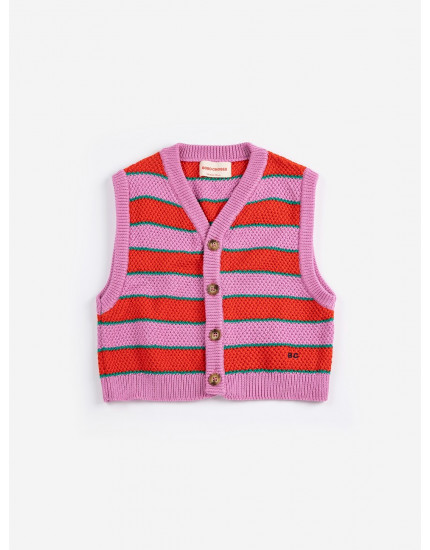 BC Striped Knitted Vest Purple