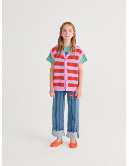 BC Striped Knitted Vest Purple 2