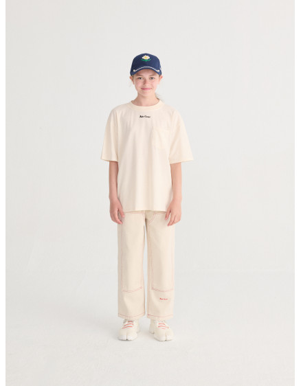 Twill Pants Off White 4
