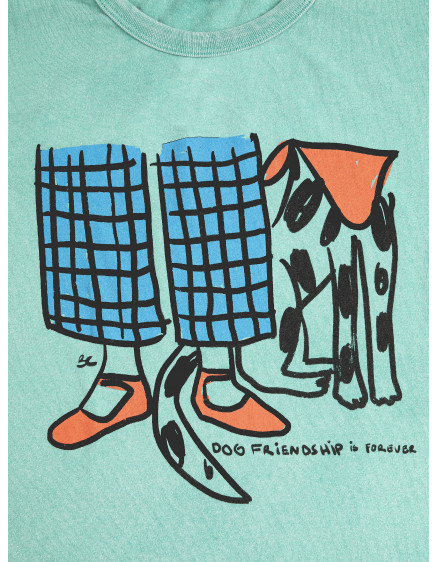 Dog Friendship T-shirt Green 5
