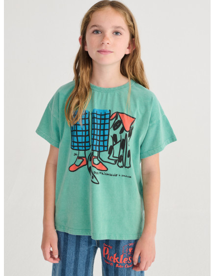Dog Friendship T-shirt Green 2