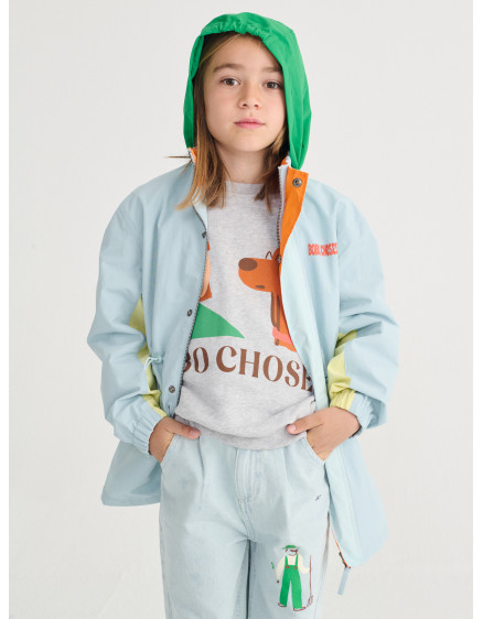 Bobo Choses Color Block Raincoat Light Blue 2