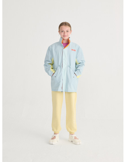 Bobo Choses Color Block Raincoat Light Blue 5