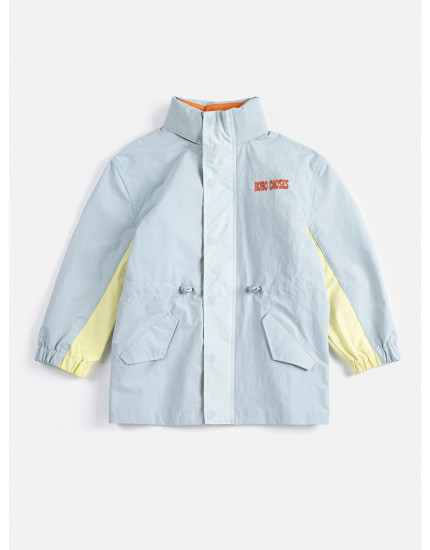 Bobo Choses Color Block Raincoat Light Blue