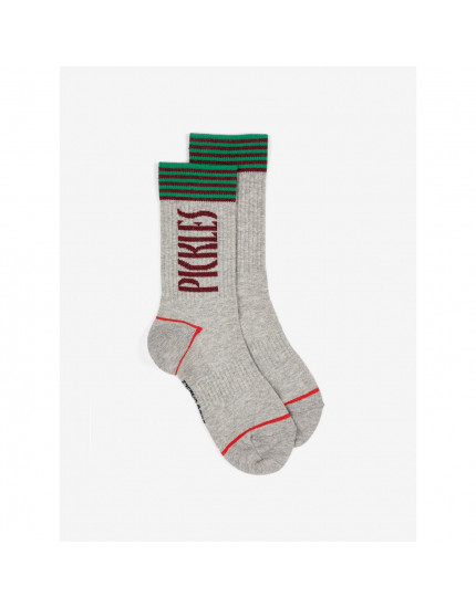 Spicy Pickles Long Socks Grey 23-25