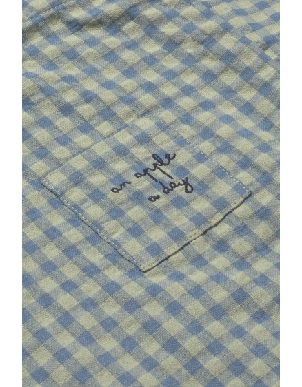 Gingham Baby Top Blue Dorian 4