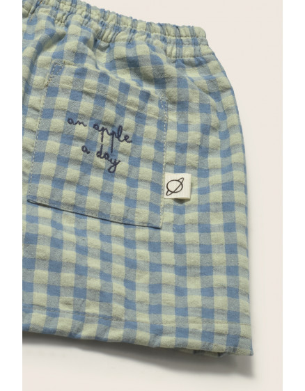 Gingham Baby Shorts Blue Kanye 3
