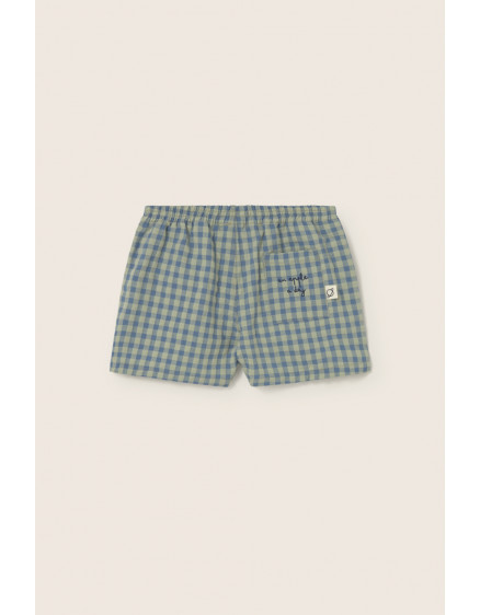Gingham Baby Shorts Blue Kanye 4