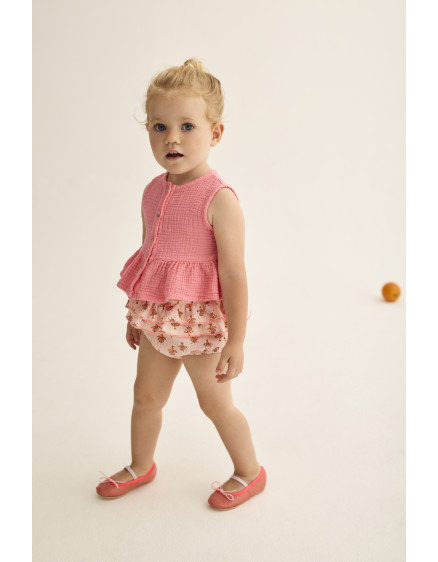 Indiana Flower Baby Bloomers Pink Ines 3