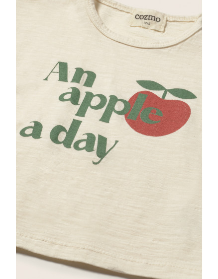 Soft Slub Baby T-shirt Apple Ivory Bob 5