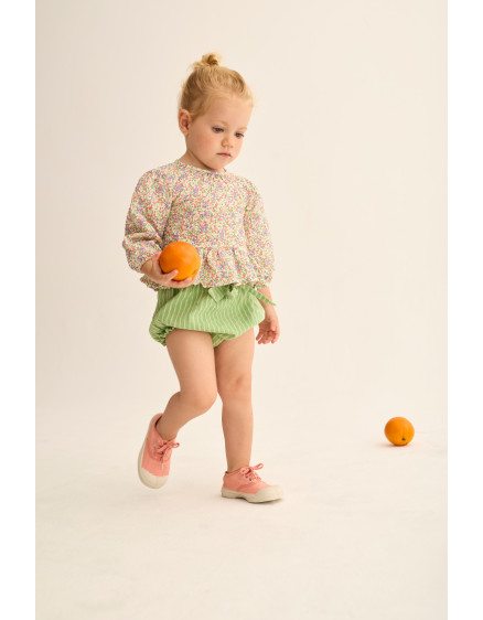 Striped Baby Bloomers Green Alize 3