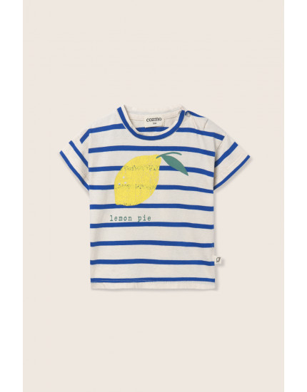 Striped Jersey Baby T-shirt Ivory Aran 24M