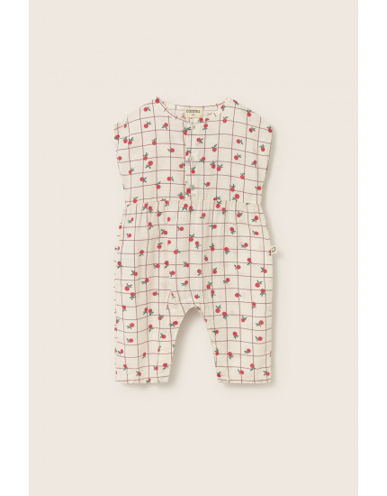 Fruit Baby Jumpsuit Ivory Mae 12M